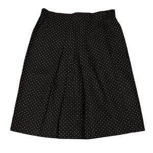 Akris Punto NWT Black and White Polka Dot A-Line Skirt MSRP $460